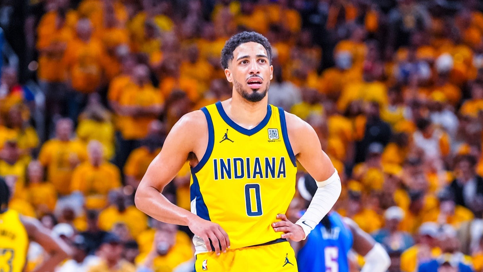 Tyrese Haliburton exits NBA Finals Game 7 with lower leg injury 